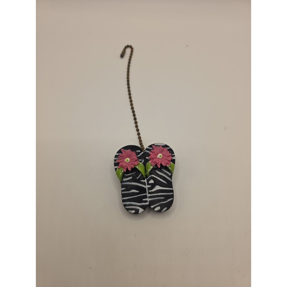 Clementine Design Flip Flops Ceiling Fan Light Dimensional Pull Resin Zebra